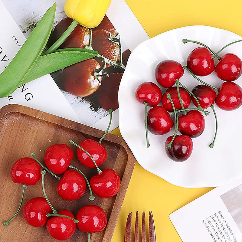 Photography Food - 30 buah simulasi ceri palsu ornamen
