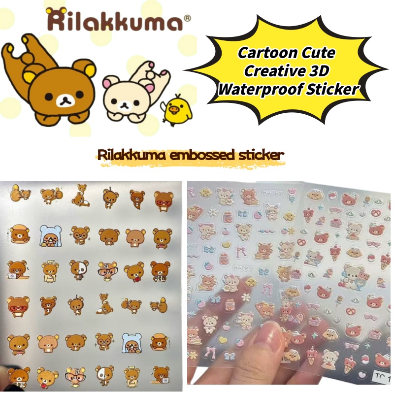 Photography With Mobile - Stiker Kreatif Seni Kuku Beruang Lucu