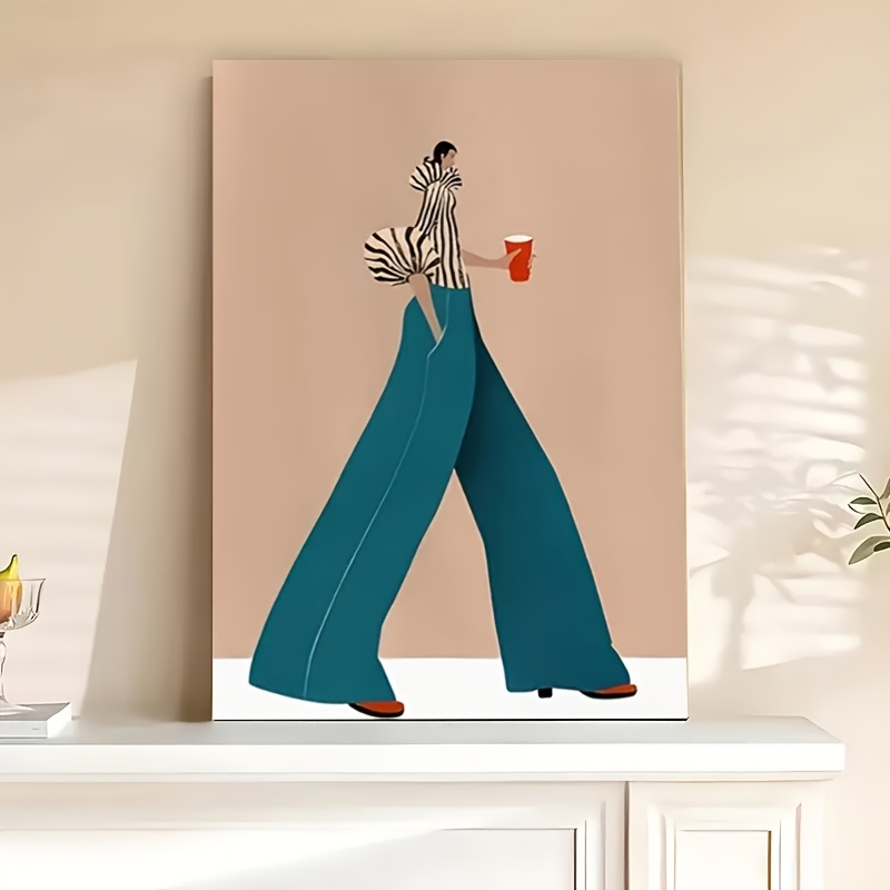 Photography Trend - Poster Wanita Celana Biru Modis Cetakan