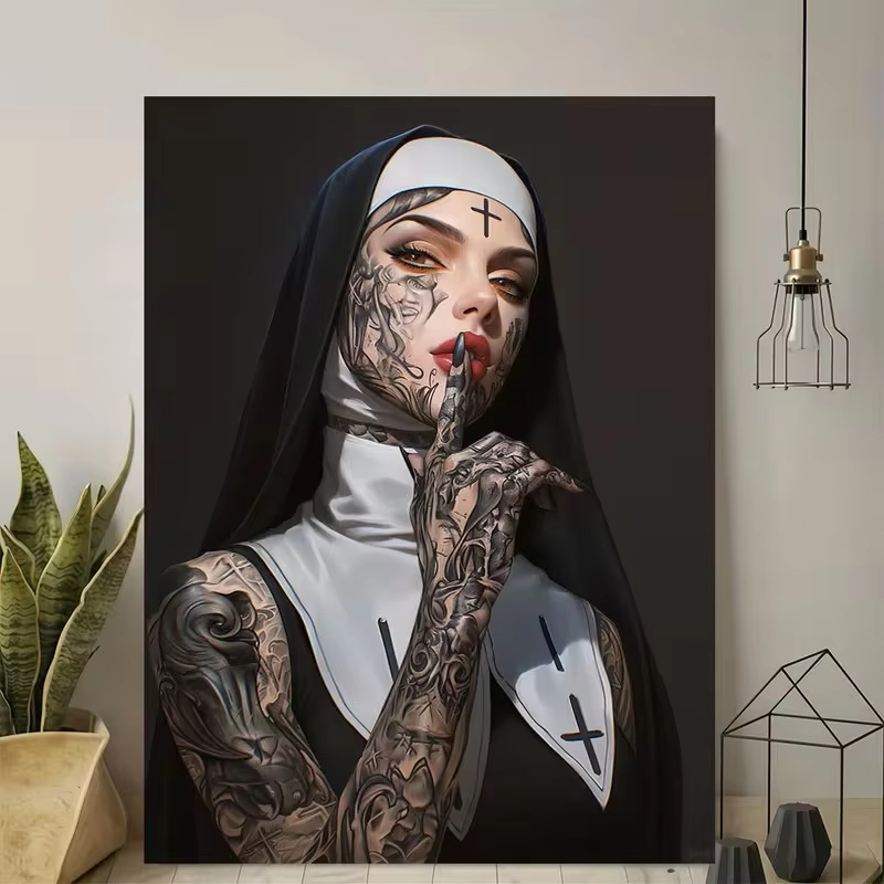 Poster Kanvas Fashion Girl Tat - Photography Trend ulasan dan harga