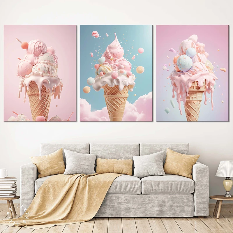 Poster dan Cetakan Macaron Es  - Photography Food ulasan dan harga