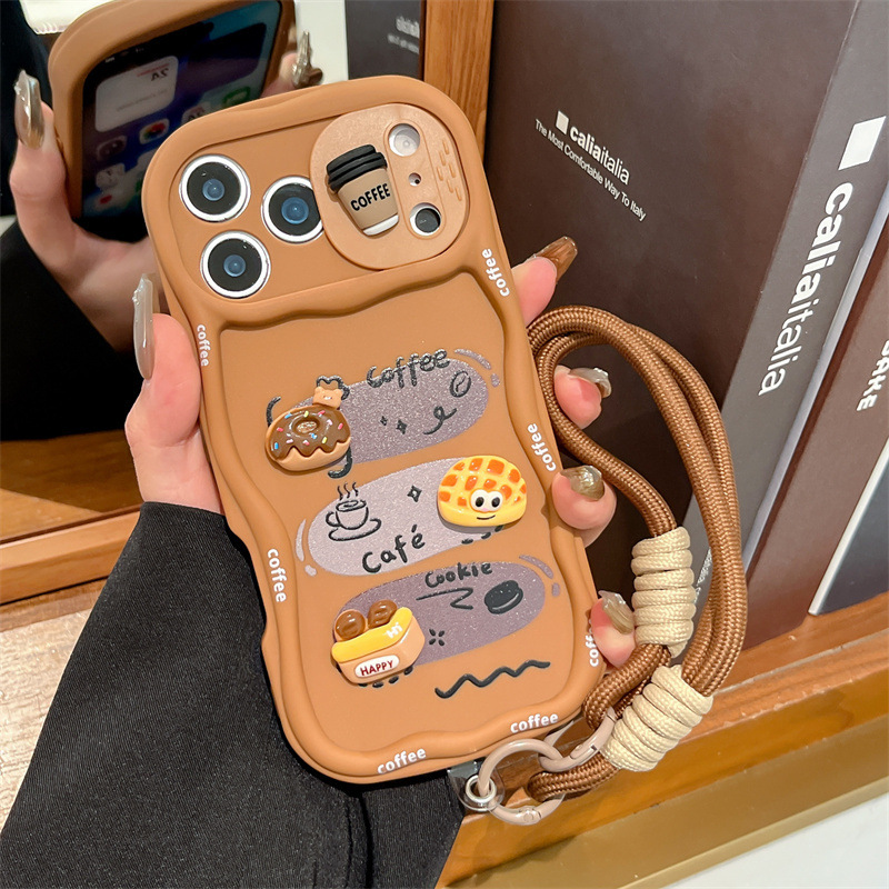 Casing HP 3D Kartun Roti denga - Camera Wrist Strap ulasan dan harga
