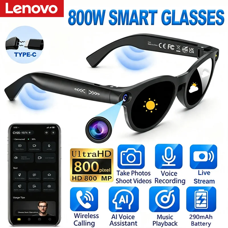 Kacamata Pintar AI Lenovo deng - Photography Translate ulasan dan harga
